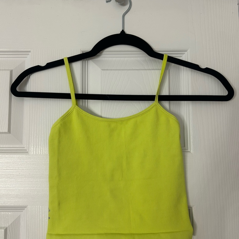 Free People Neon Yellow Camisole Top